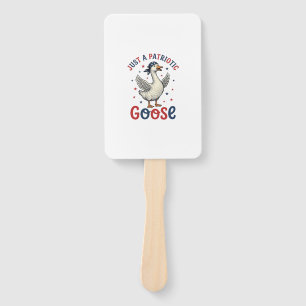 Patriotic Goose Vintage Fourth of July Shirt Desig Hand Fan