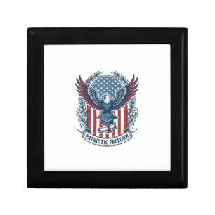 Patriotic Graduation Vector Graphic Tee Gift Box