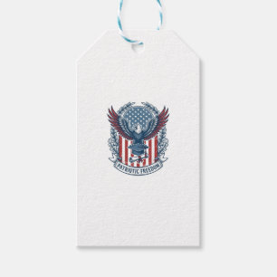 Patriotic Graduation Vector Graphic Tee Gift Tags