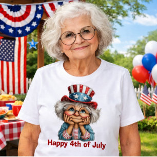 Patriotic Grandma 4th of July Design Tri-Blend Shirt