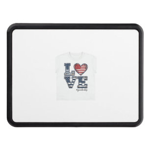 Patriotic Grandma Life Love Vintage Shirt Design_1 Hitch Cover