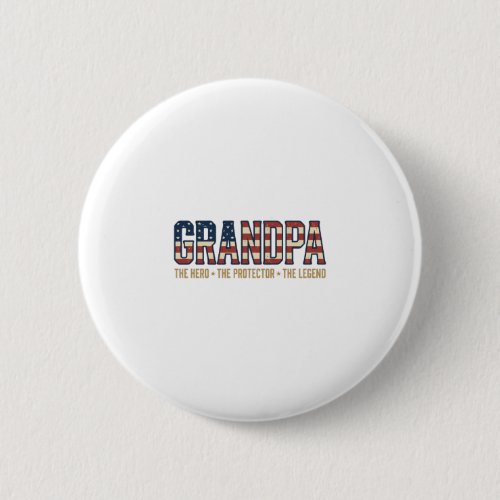 Patriotic Grandpa Hero Protector Legend Vector Des Button
