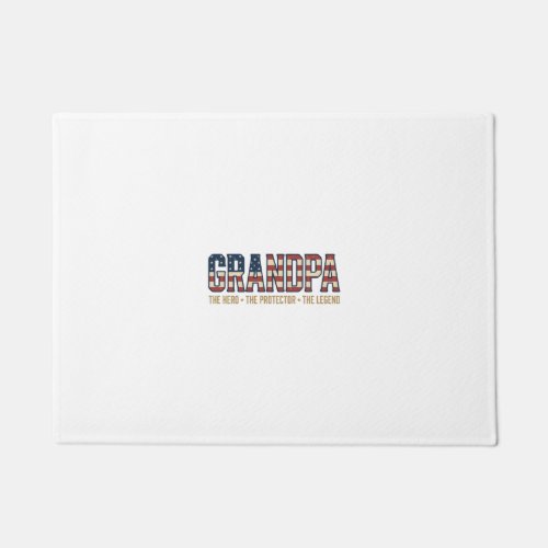 Patriotic Grandpa Hero Protector Legend Vector Des Doormat