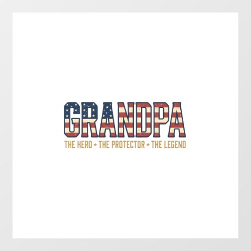 Patriotic Grandpa Hero Protector Legend Vector Des Floor Decals