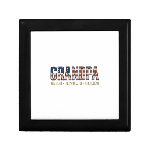 Patriotic Grandpa Hero Protector Legend Vector Des Gift Box