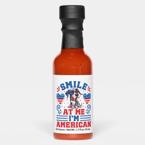 Patriotic Great Dane Dog for 4th Of July Hot Sauces