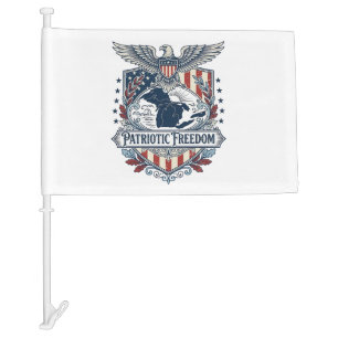 Patriotic Great Lakes Pride Vector Graphic Tee_1 Car Flag