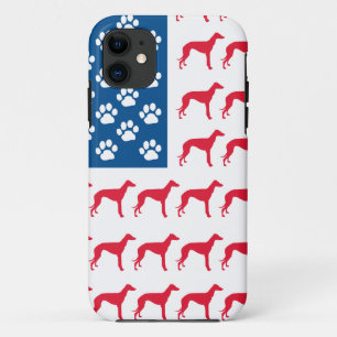 Patriotic Greyhound Dog iPhone 11 Case