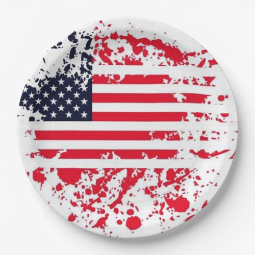 Patriotic Griller July 4th Party Paper Plates