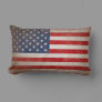 Patriotic Grunge American Flag Throw Pillow