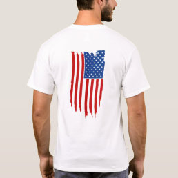 *~* Patriotic Grunge American USA Flag Modern T-Shirt