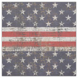 Patriotic Grunge Stars and Stripes Pattern Fabric