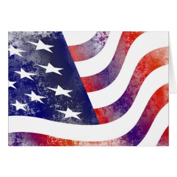 Patriotic Grunge Style Faded American Flag by Mirribug at Zazzle