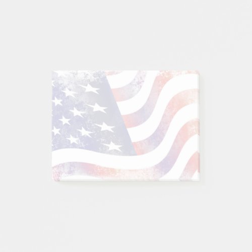 Patriotic Grunge Style Faded American Flag Post_it Notes