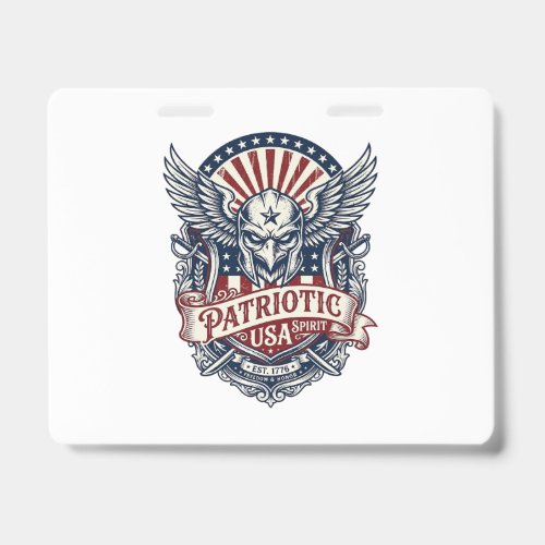 Patriotic Guardian Mask Freedom Military Inspired  Badge