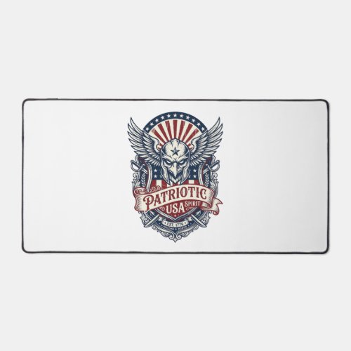 Patriotic Guardian Mask Freedom Military Inspired  Desk Mat