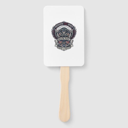 Patriotic Guardian Mask Freedom Military Inspired Hand Fan