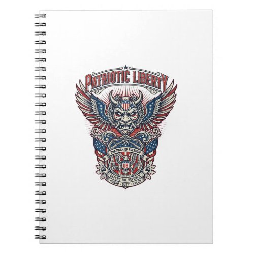 Patriotic Guardian Mask Freedom Military Inspired  Notebook