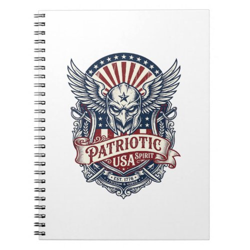 Patriotic Guardian Mask Freedom Military Inspired  Notebook