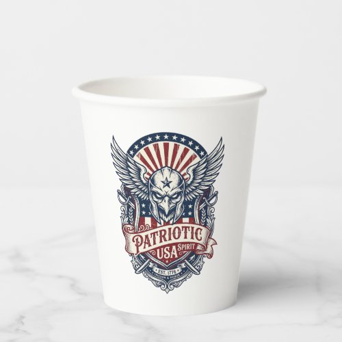 Patriotic Guardian Mask Freedom Military Inspired Paper Cups