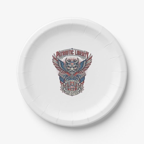 Patriotic Guardian Mask Freedom Military Inspired  Paper Plates