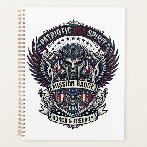 Patriotic Guardian Mask Freedom Military Inspired Planner