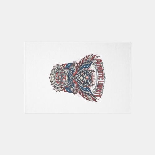 Patriotic Guardian Mask Freedom Military Inspired  Rug