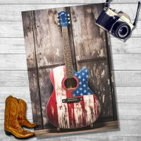 Patriotic Guitar 3 Decoupage Paper