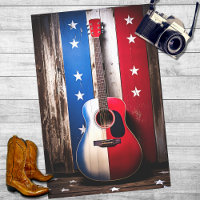 Patriotic Guitar 6 Decoupage Paper
