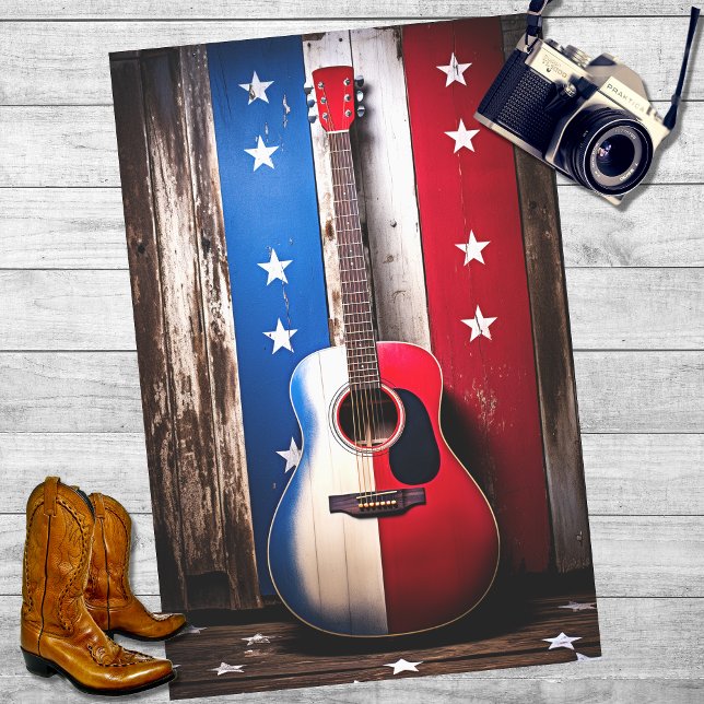 Patriotic Guitar 6 Decoupage Paper (Creator Uploaded)