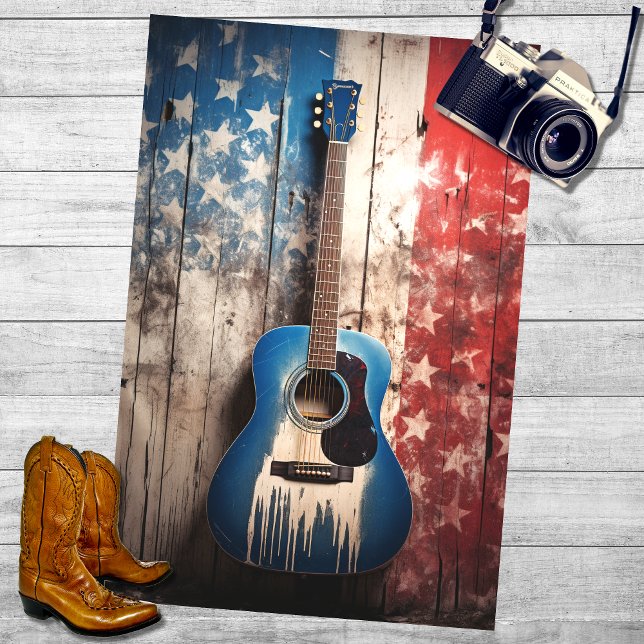 Patriotic Guitar 7 Decoupage Paper (Creator Uploaded)