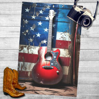 Patriotic Guitar 8 Decoupage Paper