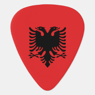 Patriotic guitar pick with Flag of Albania