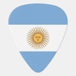 Patriotic guitar pick with Flag of Argentina