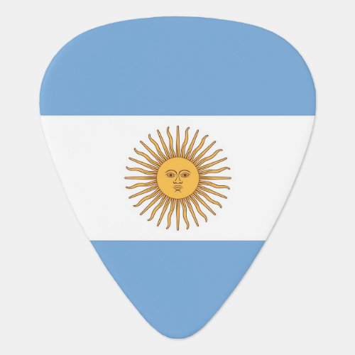 Patriotic guitar pick with Flag of Argentina