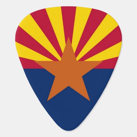 Patriotic Guitar Pick With Flag Of Arizona State