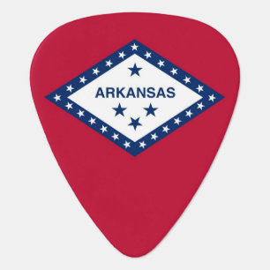 Patriotic guitar pick with Flag of Arkansas State