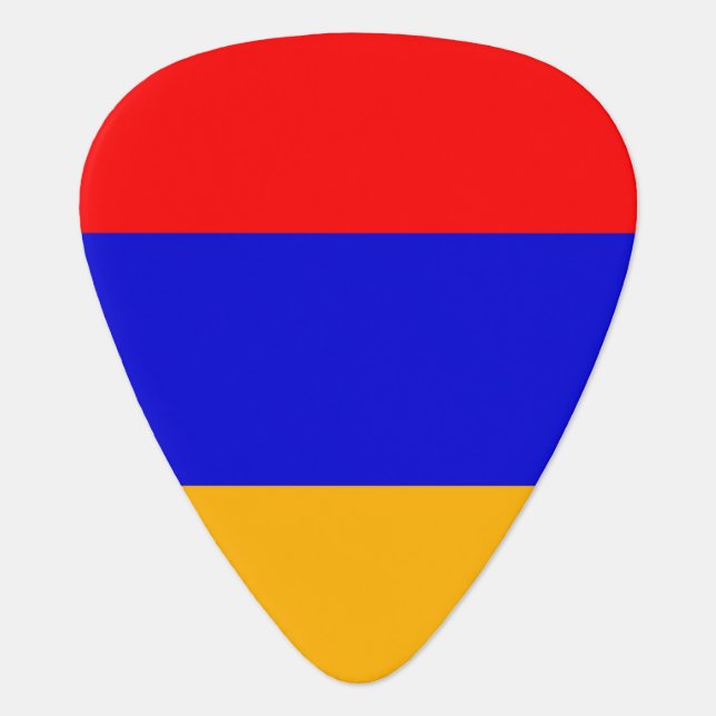 Patriotic guitar pick with Flag of Armenia (Front)