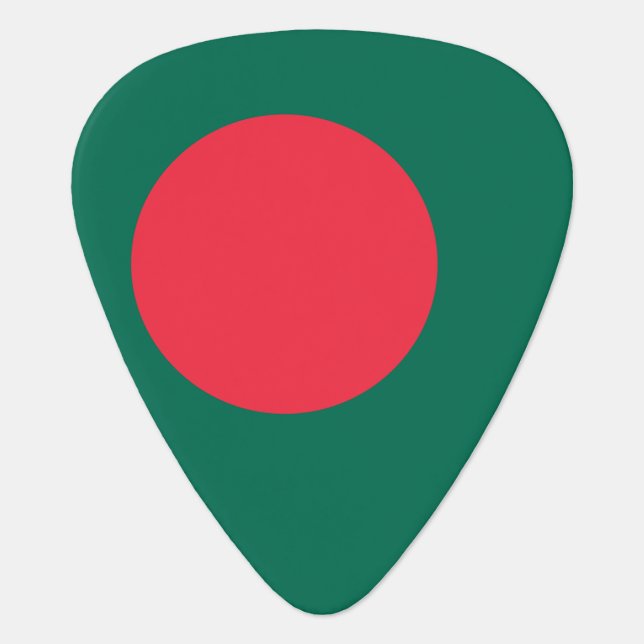 Patriotic guitar pick with Flag of Bangladesh (Front)
