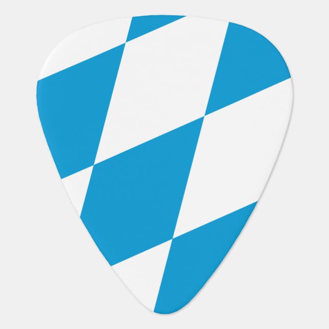 Patriotic guitar pick with Flag of Bavaria (Front)