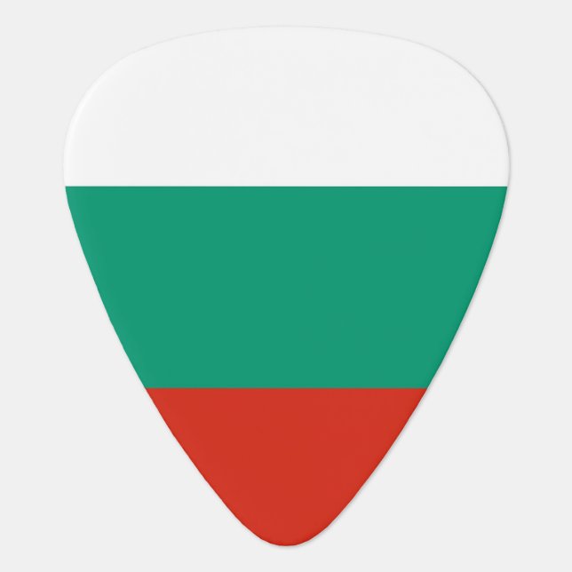 Patriotic guitar pick with Flag of Bulgaria (Front)