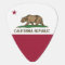 Patriotic guitar pick with Flag of California