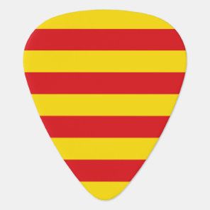 Patriotic guitar pick with Flag of Catalonia