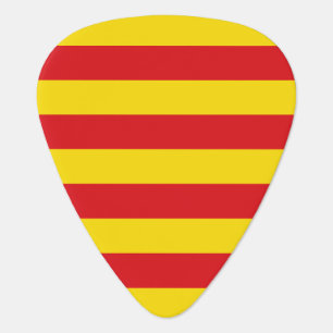 Patriotic guitar pick with Flag of Catalonia