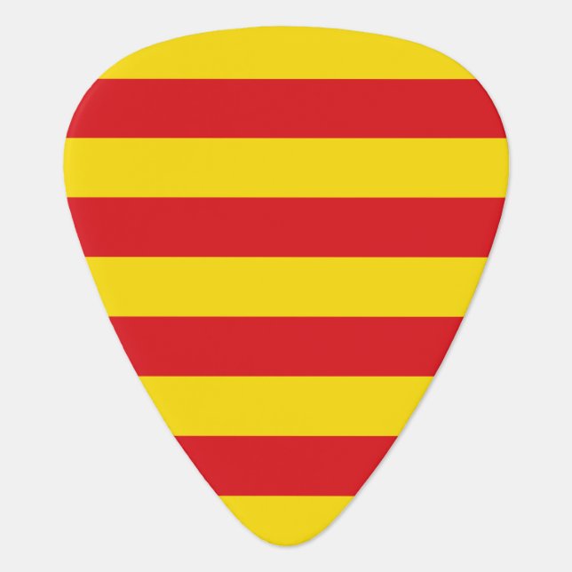 Patriotic guitar pick with Flag of Catalonia (Front)