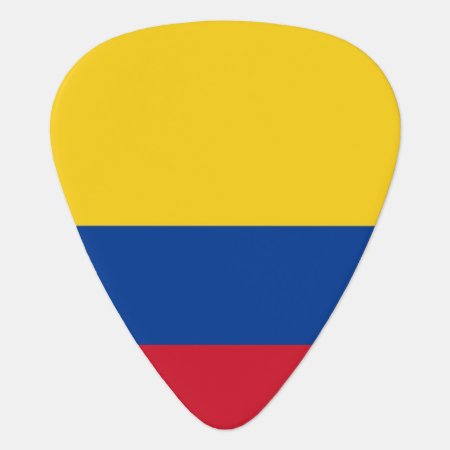 Patriotic Guitar Pick With Flag Of Colombia