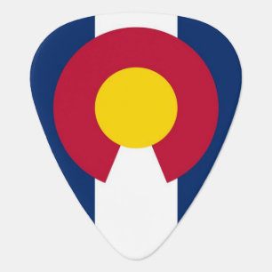 Patriotic guitar pick with Flag of Colorado