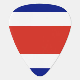 Patriotic guitar pick with Flag of Costa Rica