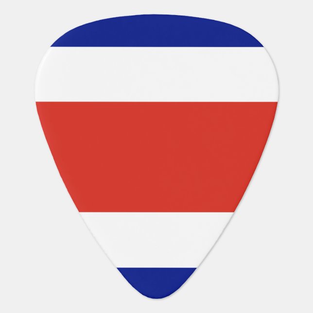 Patriotic guitar pick with Flag of Costa Rica (Front)