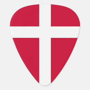 Patriotic guitar pick with Flag of Denmark